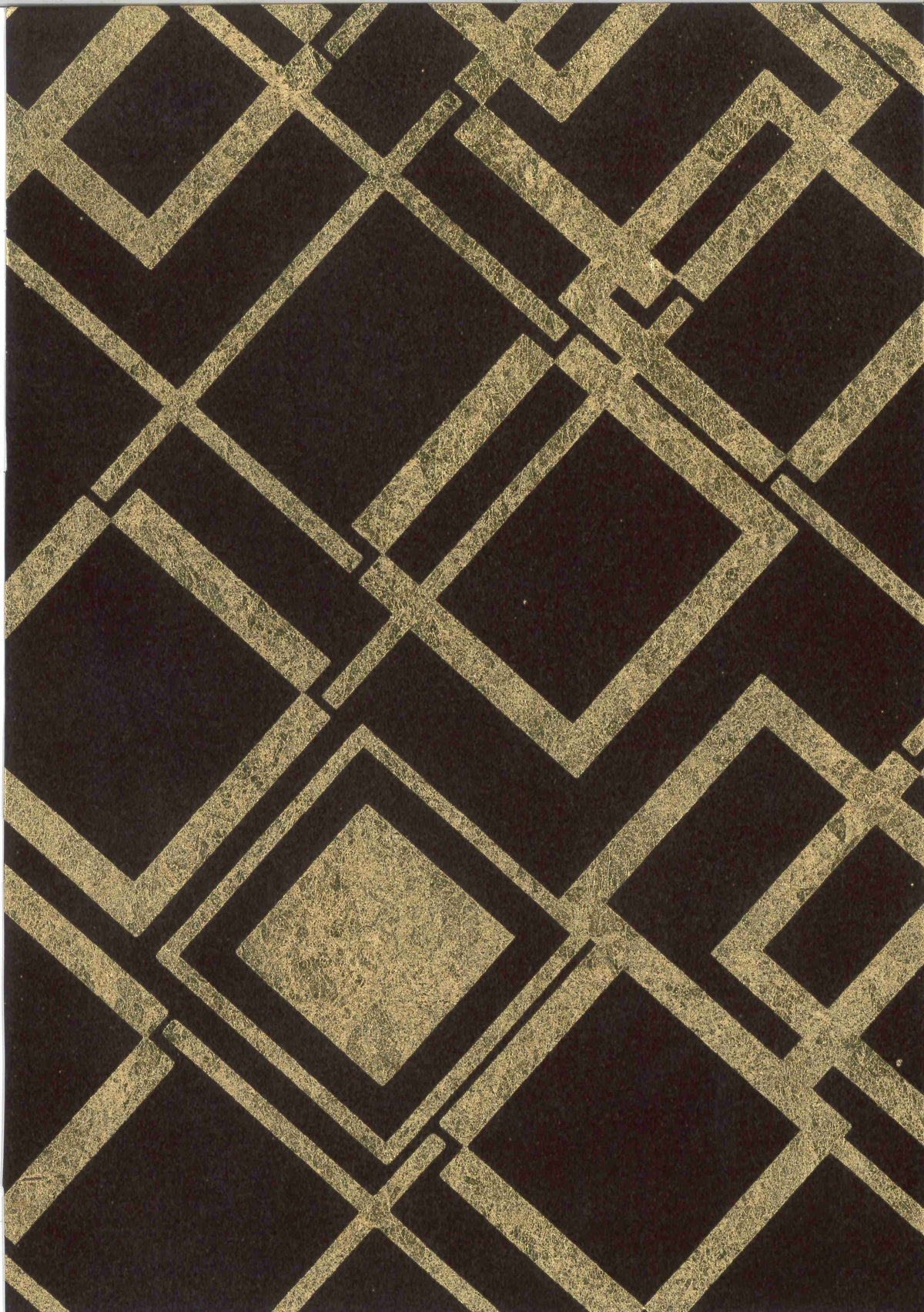 Échantillon City Hall / Fond chocolat motif or