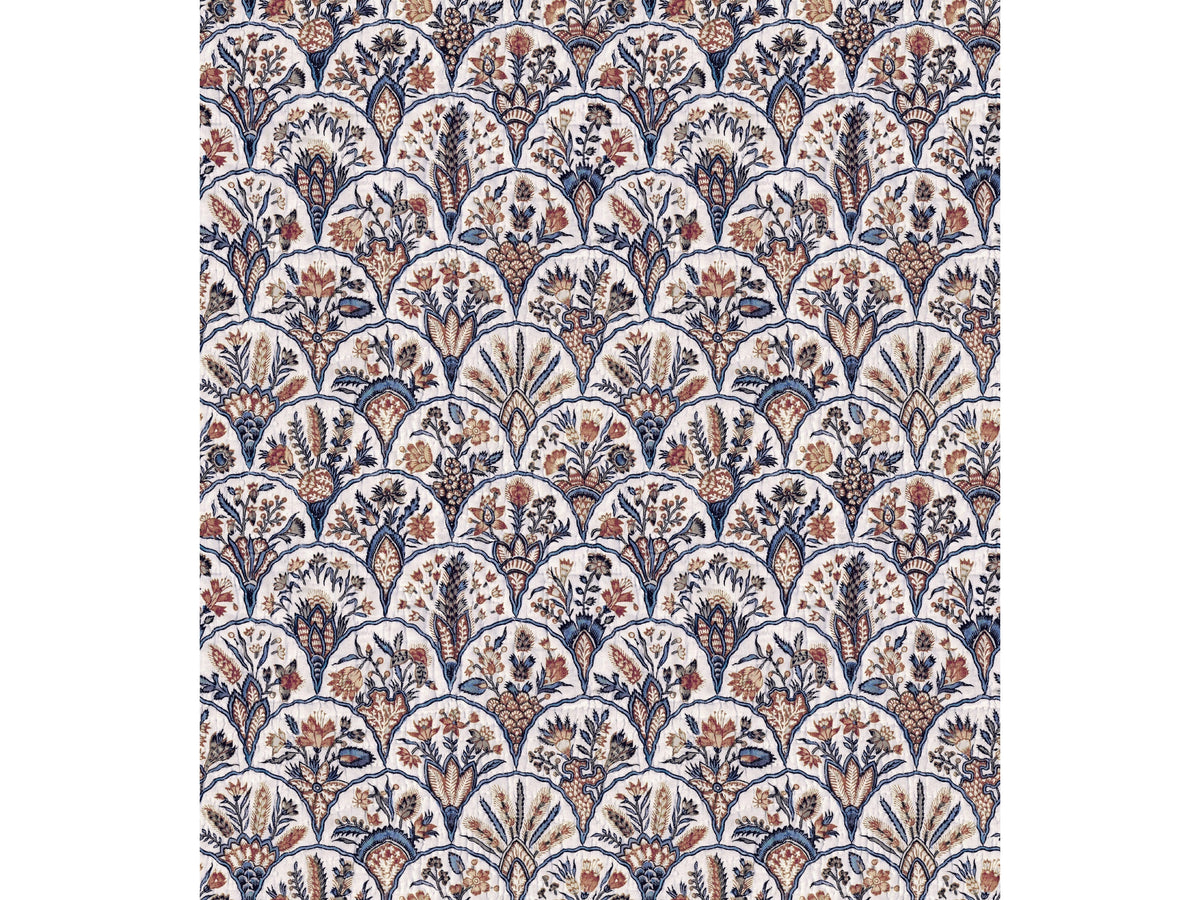 Éventails floraux / Bleu Régence