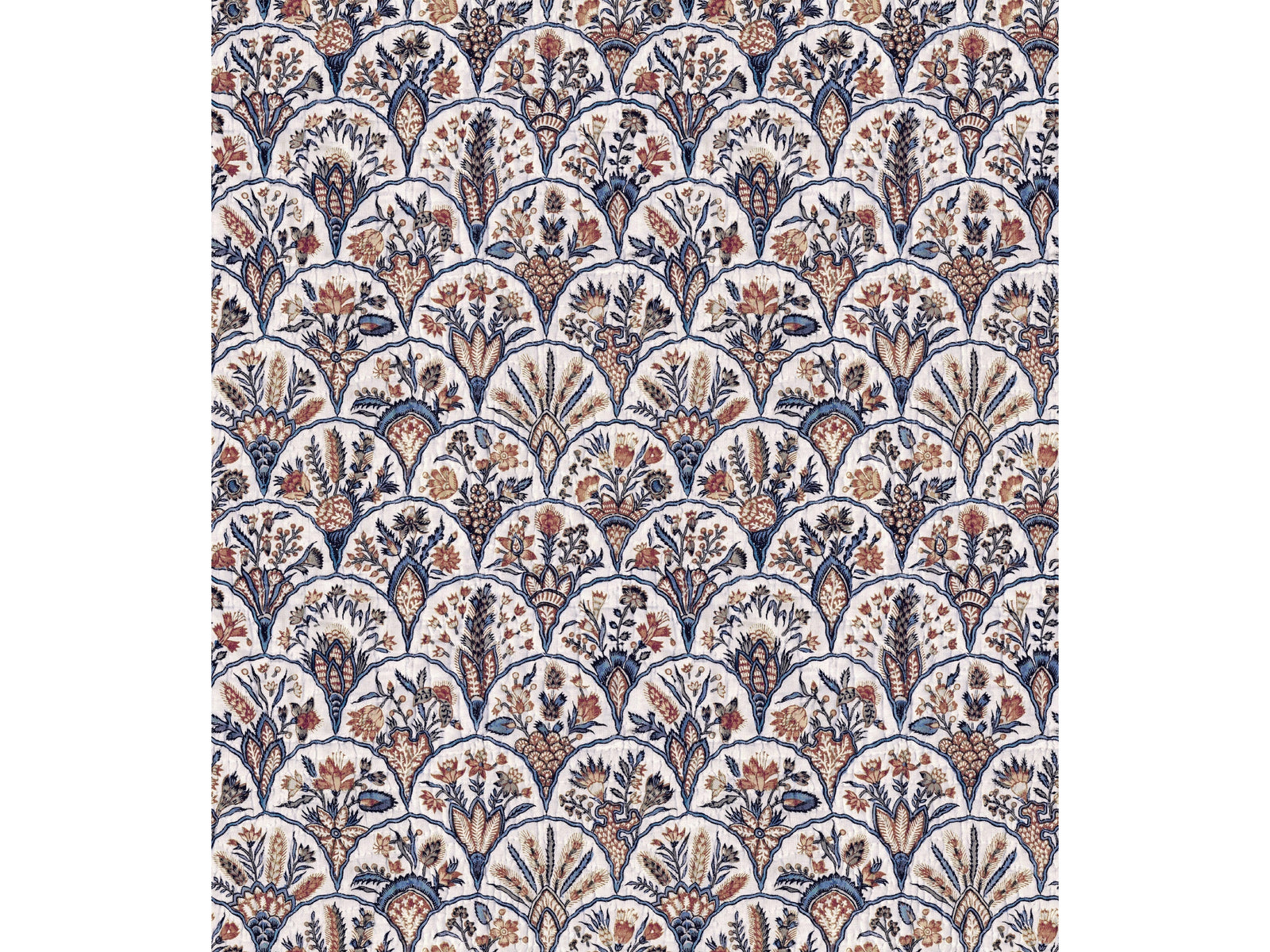 Éventails floraux / Bleu Régence