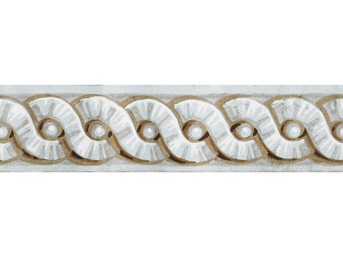 Frise entrelacs / Blanc laiteux