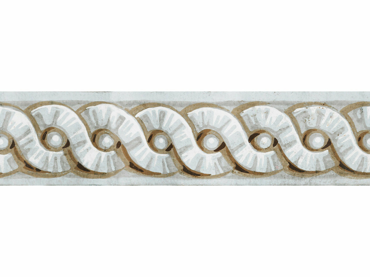 Echantillon Frise entrelacs / Blanc laiteux