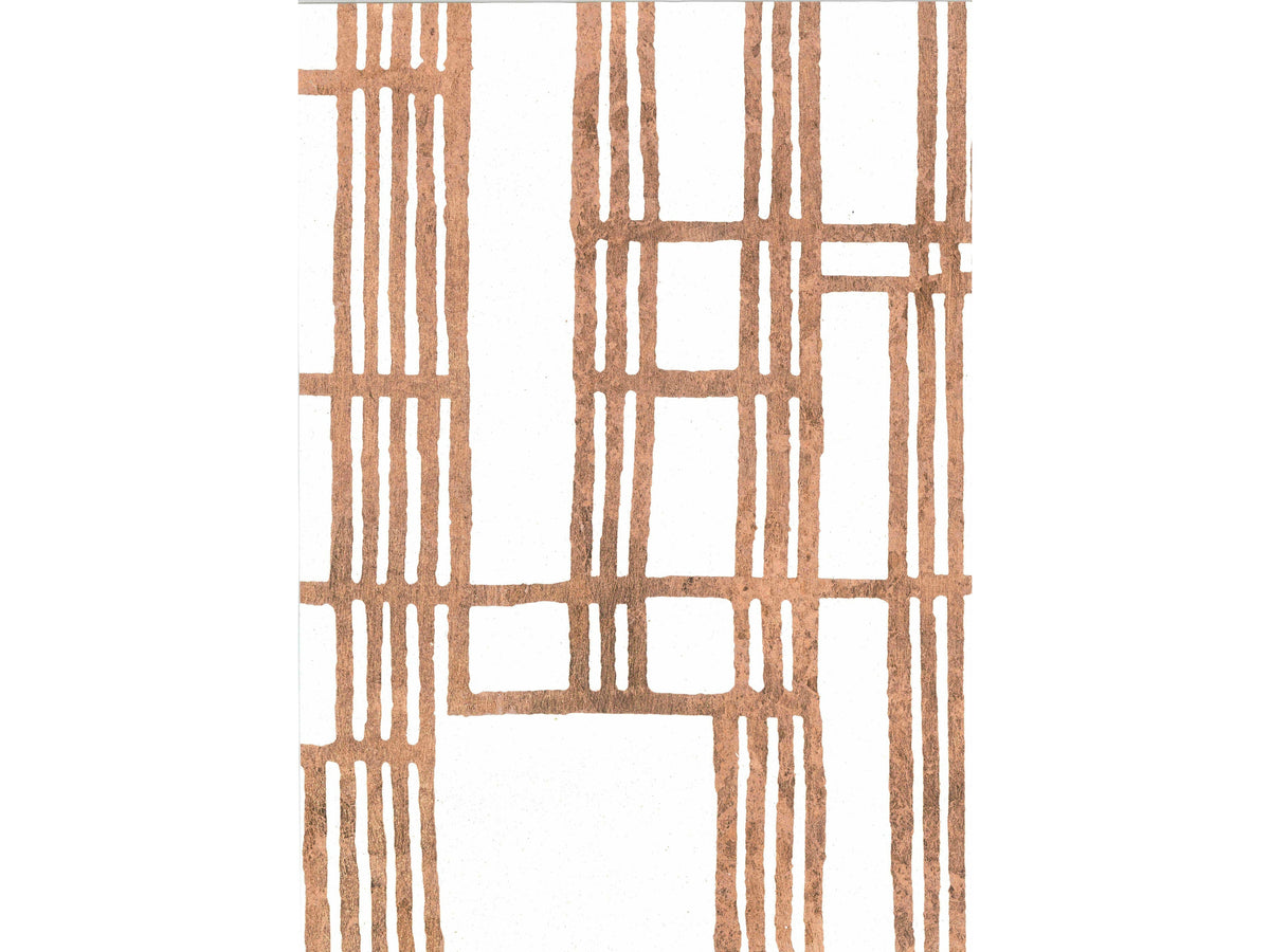 Midtown / Fond blanc motif cuivre