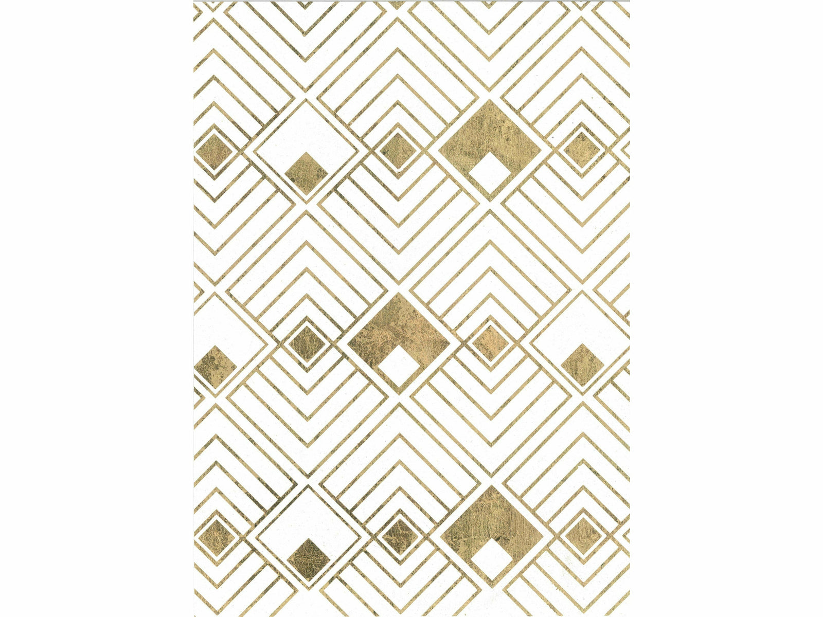 Échantillon Midtown / Fond blanc motif or