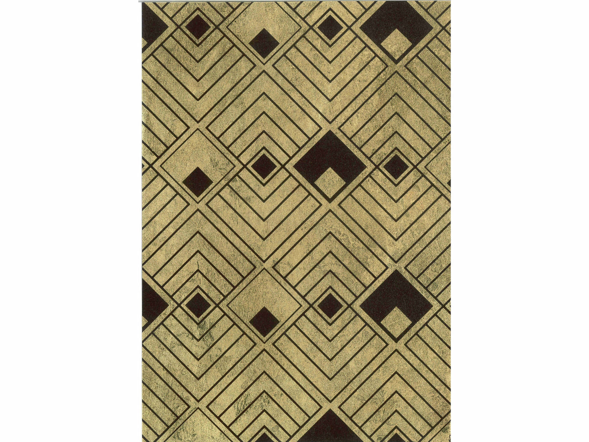 Échantillon Midtown / Fond or motif chocolat